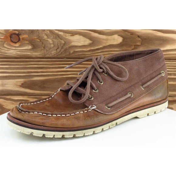 Sperry Top-Sider Boots Sz 10 M Brown Round‎ Toe Boat Leather Men - Picture 1 of 7